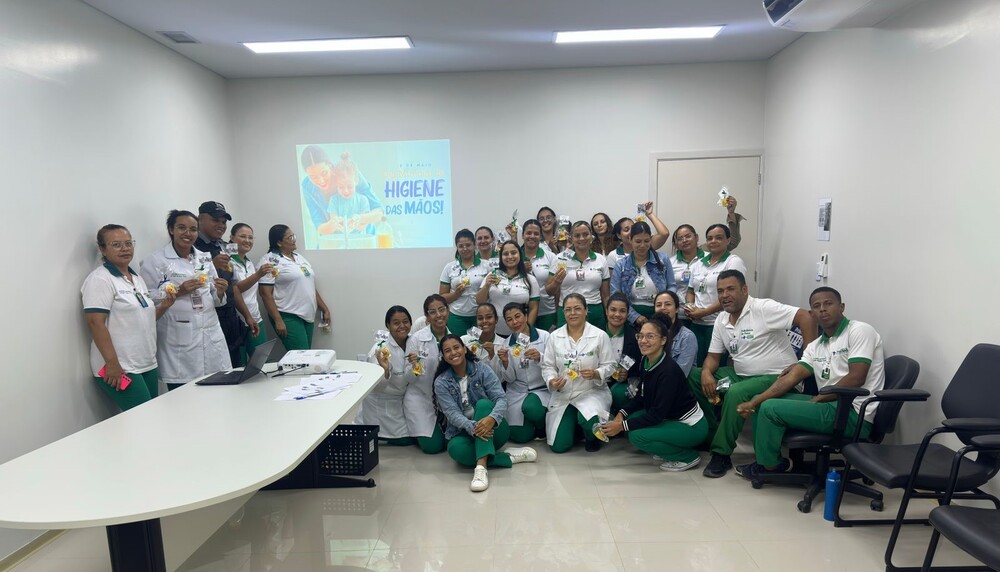 A ação do Policlínica Estadual da Região Nordeste II – Posse destacou a importância da higiene das mãos, com atividades práticas e interativas.