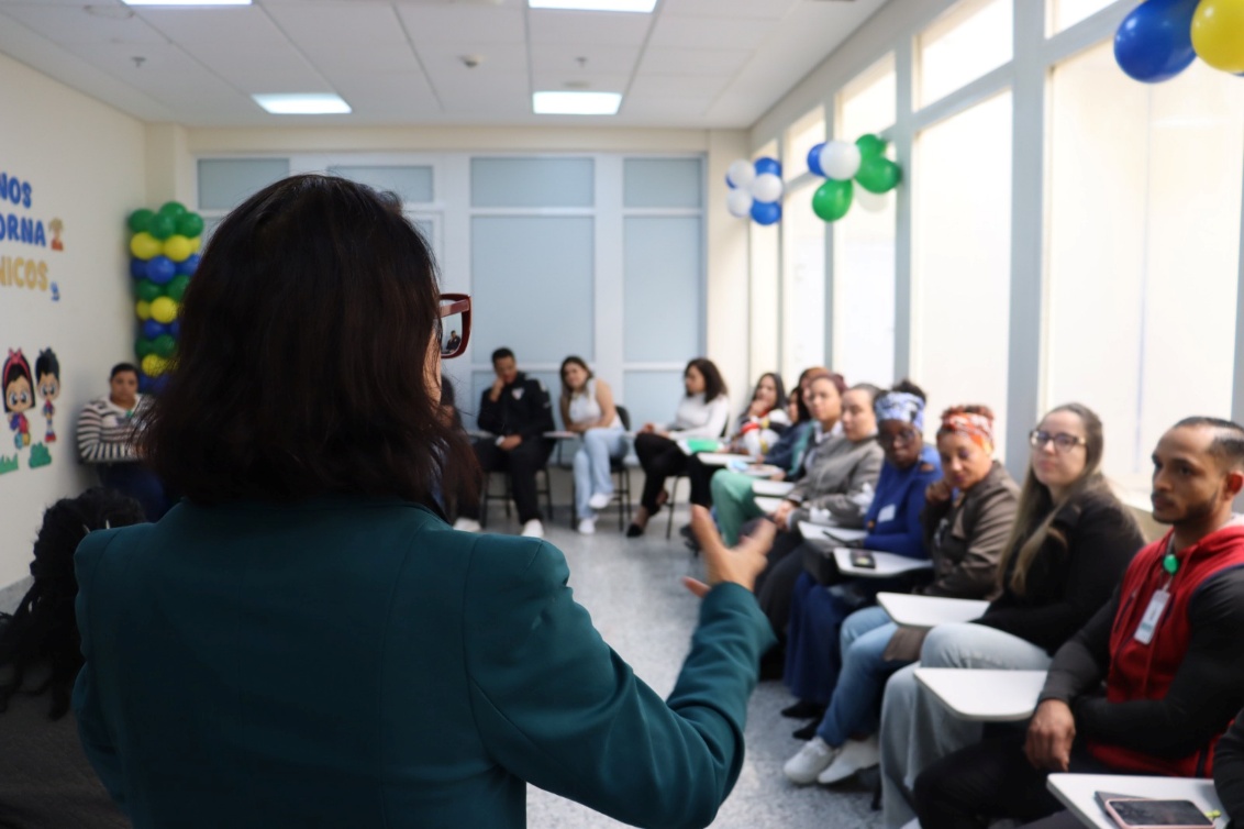 Registro de ação no HMB que reforça o compromisso da unidade com a promoção de um ambiente inclusivo e respeitoso para todos.